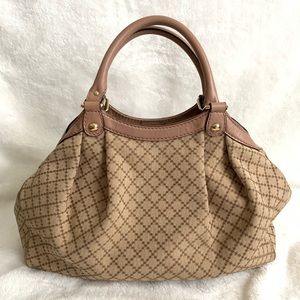Authentic GUCCI Sukey tote bag diamond Canvas